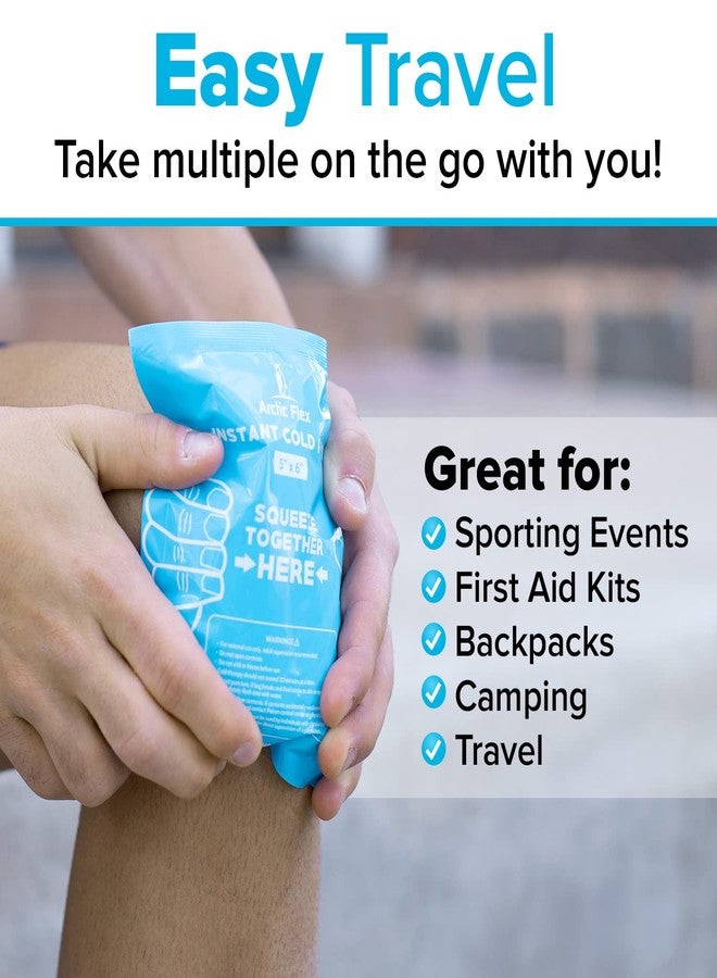 Arctic Flex Instant Ice Cold Pack (5" x 6", 24 Pack) - Portable Disposable Ice Packs for Injuries, Sports, Travel - Bulk Single Use Emergency Quick Cold Compress - First Aid Breakable Cold Treatment - Image 4